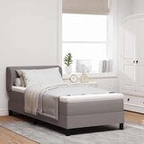 vidaXL Postelja s vzmetnico Taupe 90x190 cm, (22051636) | Shoptok.si