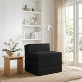 SOFA na razvlačenje Crna 200 x 70 x 15 cm Tkanina Cene