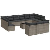  14-dijelni set vrtnih sofa od poliratana s jastucima sivi | Eponuda.ba