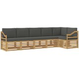  Set vanjskih sofa 6 pcs Bijela i antracit 304 x 126,5 x 73 cm | shoptok.hr