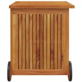  Vrtna kutija za pohranu s kotačima 60x50x58 cm od drva bagrema | shoptok.hr