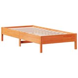  The Living Store Posteljni okvir brez vzmetnice voščeno rjav 90x200 cm borovina - Posteljni Okvir, (21450835) | Shoptok.si