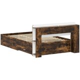  Okvir kreveta s pohranom Dimljeni hrast 120 x 190 cm | shoptok.hr