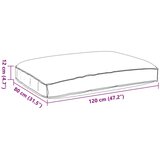 vidaXL Vanjski jastučić Taupe Poliester 120 x 12 x 80 cm | shoptok.hr