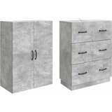  Set ormara 2 pcs Betonska siva 66 x 34,5 x 87 cm | shoptok.hr