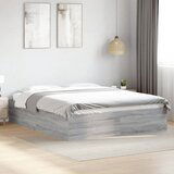 Maison Chic Posteljni okvir - Dvoposteljna postelja - Zakonska postelja siva sonoma 160x200 cm inženirski les-J5508, (21761628) | Shoptok.si