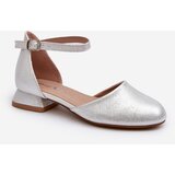 EVENTO Children's Shiny Low-Heeled Sandals Silver Nelly | Shoptok.si