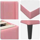  Okvir kreveta s madracem s uzglavljem 2 pcs Ružičasta Baršun - Ružičasta 100 x 200 cm | shoptok.hr