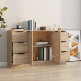  Komode 3 kom boja hrasta sonome od konstruiranog drva | shoptok.hr