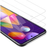 Cadorabo 3x Oklepna folija, združljiva z Samsung Galaxy M31s - Zaščitna folija v visoka prosojnost - 3-pack Kaljeno zaščitno steklo za zaslone s trdoto 9H in združljivostjo s 3D dotikom, (20548916) | Shoptok.si
