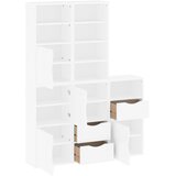  Bočni ormarići 5 kom ODDA bijeli 40x24x79 cm puno drvo bor | shoptok.hr