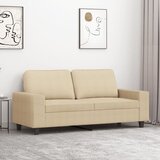 vidaXL Kavč dvosed krem 140 cm blago Cene