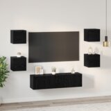  Set TV komoda Ostalo 6 pcs Crni hrast Srednja 120 x 30 x 30 cm | shoptok.hr