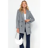 Trendyol Gray Regular Lined Woven Blazer Jacket Cene