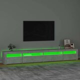 TV ormarić s LED svjetlima siva boja betona 270 x 35 x 40 cm | shoptok.hr
