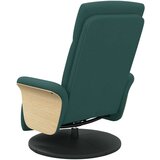  Naslanjač z naslonom za noge temno zeleno blago | Shoptok.si