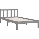  Okvir za krevet od masivne borovine sivi 90 x 200 cm | shoptok.hr