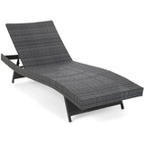  Set vrtnih ležaljki od tehnoratana Bora Bora Grey / Grey Melange sa stolom | shoptok.hr