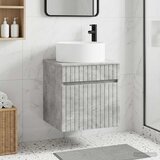  Umivaonik s policom za zid Betonska siva 49 x 44,5 x 65,5 cm | shoptok.hr