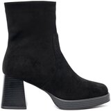 Shelvt Elegant black ankle boots on a stable heel Cene