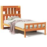 Krevet s regalom za knjige bez madraca 75 x 190 cm od borovine | shoptok.hr