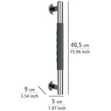 23284100-rukohvat SECURA 40,5x9 cm nerđajući čelik/antracit/sjajni hrom