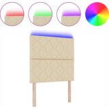  Vzglavje z LED lučmi z vzglavjem krema 90 cm blago, (5000043897) | Shoptok.si