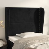  Uzglavlje s ušima crno 83 x 23 x 118/128 cm baršunasto | shoptok.hr