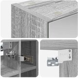  Kupaonski ormar s ogledalom Siva Sonoma 60 x 14,5 x 50 cm | shoptok.hr