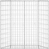 vidaXL trapezna gabionska gredica od pocinčanog čelika 100x20x100 cm | shoptok.hr