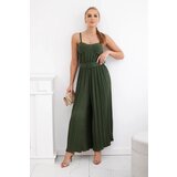 Kesi Pleated jumpsuit with khaki straps | shoptok.hr