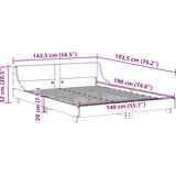  Okvir kreveta bez madraca voštano smeđi 140x190 cm od borovine | shoptok.hr