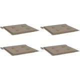  Jastuci za vrtne stolice 4 kom smeđesivi 50x50x4 cm od tkanine | shoptok.hr