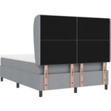 Box Posteljni okvir s pogradom in vzmetnico - Svetlo siva, 160x200 cm, Tkanina, (22052909) | Shoptok.si