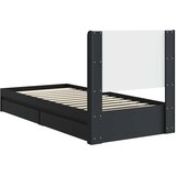 Krevetna konstrukcija s pohranom i uzglavljem Crna 75 x 190 cm | Eponuda.com