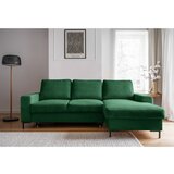 Miuform Tamno zelena sklopiva kutna garnitura od samta (s desnim kutom) Lofty Lilly – | shoptok.hr