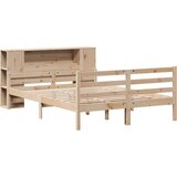  s regalom za knjige bez madraca 135x190 cm od borovine | shoptok.hr
