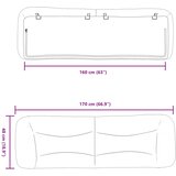  Jastuk za uzglavlje Hvar smeđi 160 cm od umjetne kože | shoptok.hr
