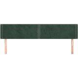  Vzglavje z ušesi temno zeleno 183x16x78/88 cm žamet, (20936058) | Shoptok.si
