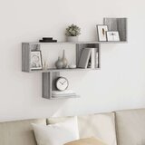 vidaXL Stenska polica siva sonoma 100x15x70 cm inženirski les | Shoptok.si