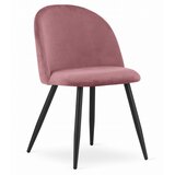  BELLO stolica - tamno ružičasti baršun / crne noge x 1 | shoptok.hr