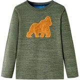  Dječja majica dugih rukava kaki prošarana 128 | shoptok.hr