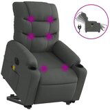Maison Chic Električni masažni naslanjač - Relax naslanjač s funkcijo vstajanja temno siv, (22061568) | Shoptok.si