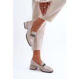 S. BARSKI Grey Patent Leather Court Shoes with Block Heel S.Barski | Eponuda.ba