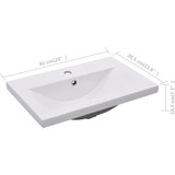  Ugradbeni umivaonik 61 x 39,5 x 18,5 cm keramički bijeli | shoptok.hr
