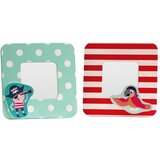 Premier Housewares Rdeči/turkizni leseni okvirji v kompletu 2 ks 12x12 cm Pirate – Cene