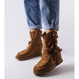 Gemre Brown wedge ankle boots Teodata | Shoptok.si