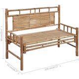  Klupa s jastukom 120 cm od bambusa | shoptok.hr