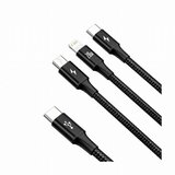 Baseus cable 3in1 Rapid PD USB-C - micro USB + Lightning+USB-C 1,5m black 20W | Eponuda.ba