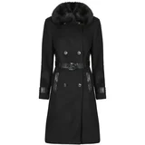 Guess AMELIA DOUBLE BREAST BELT COAT Crna